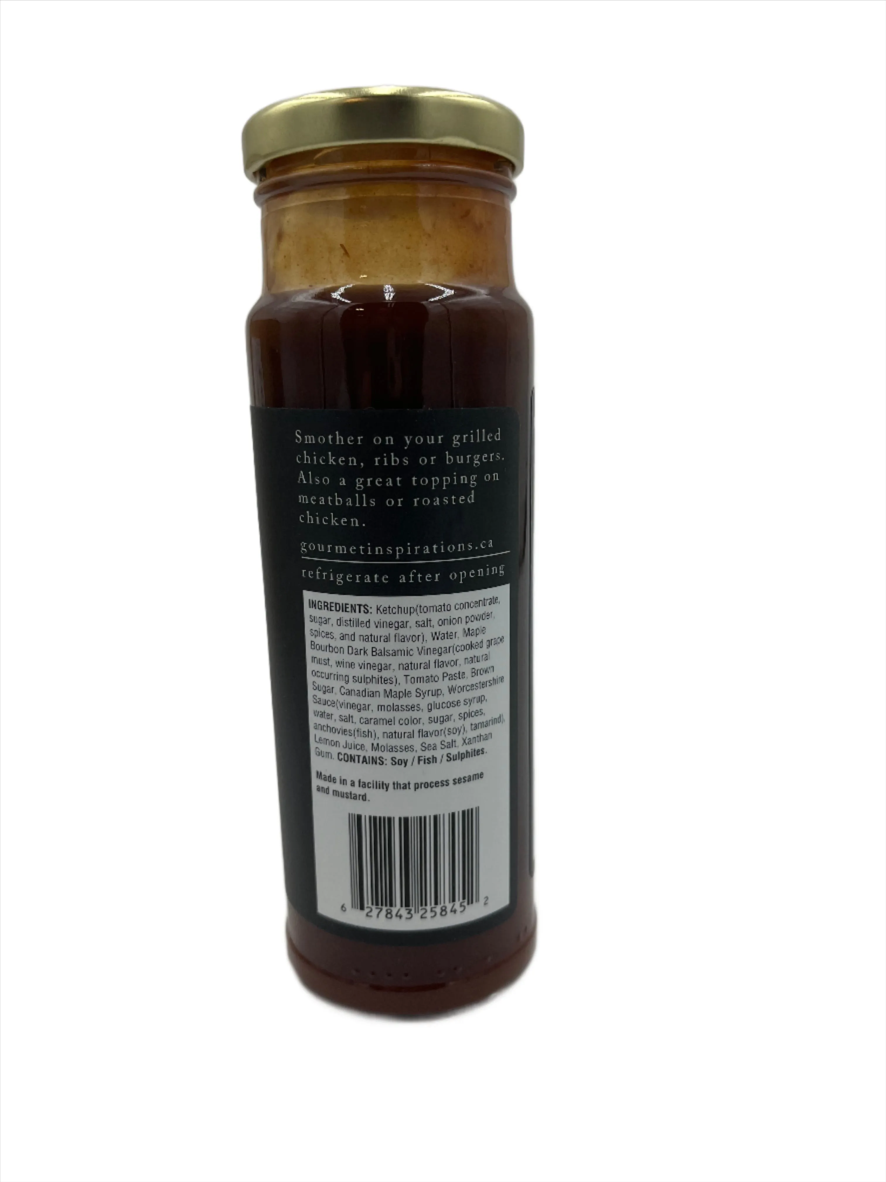 BBQ Sauce, Maple Bourbon from Gourmet Inspirations, Case of 12 bottles
