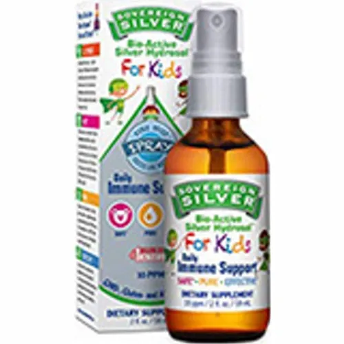 Bio-Active Silver Hydrosol for Kids fine Mist Spray 2 Oz By Sovereign Silver