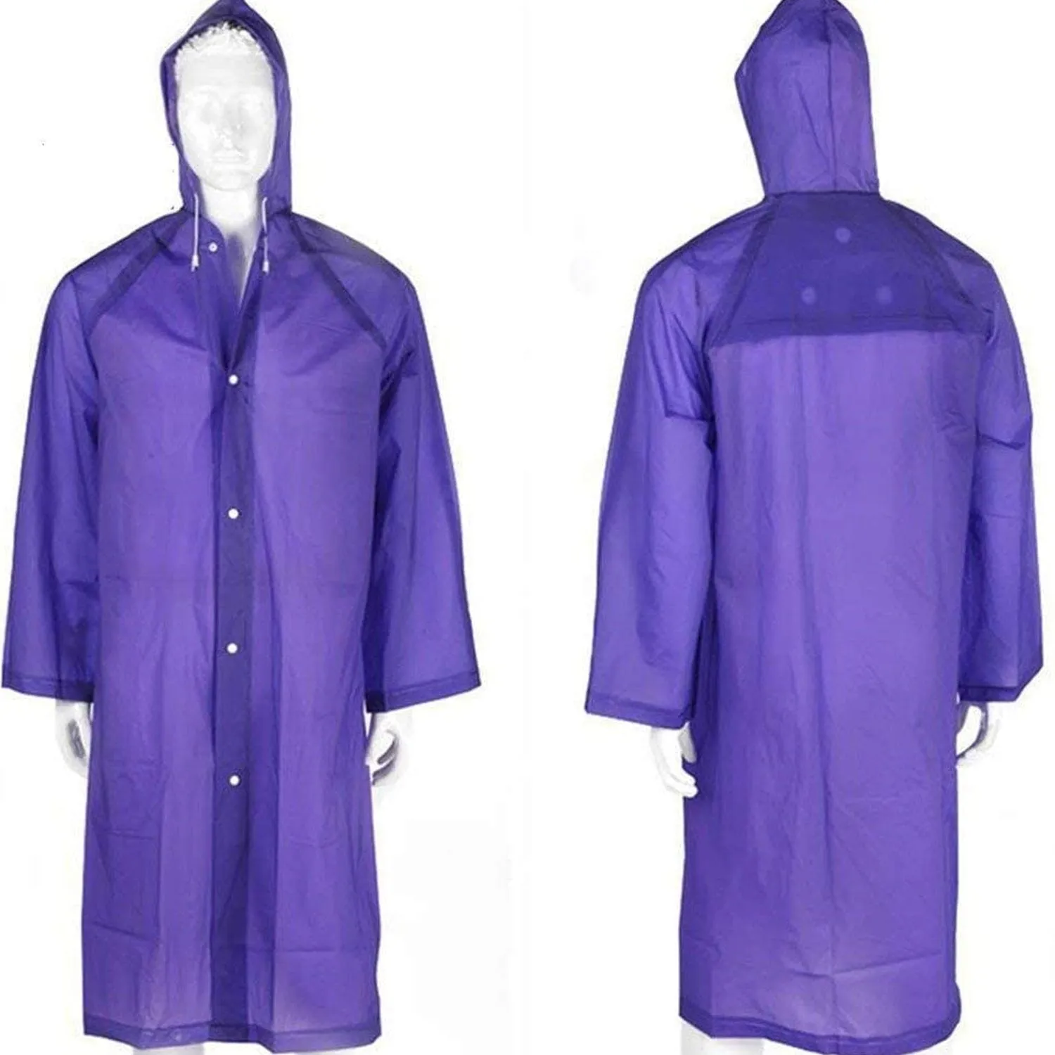 EVA Raincoat Protect Body Arms Legs, Waterproof Reusable Rain Poncho for Women Men Adult Kids Outdoor Traveling Eva Material Raincoat / Rain wear / Rain Suitfor Outdoor Accessory (1pc)