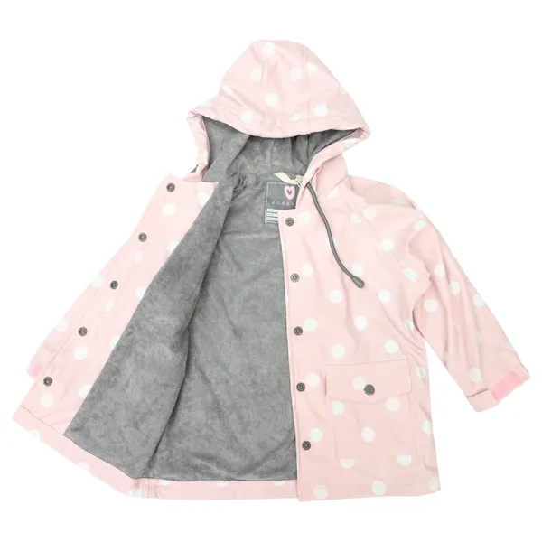 Korango Colour Change Polkadot Raincoat Pink