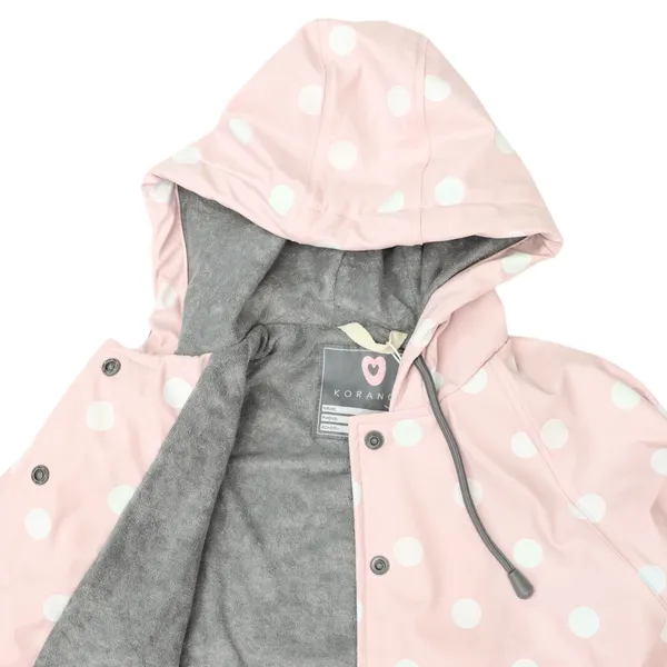Korango Colour Change Polkadot Raincoat Pink