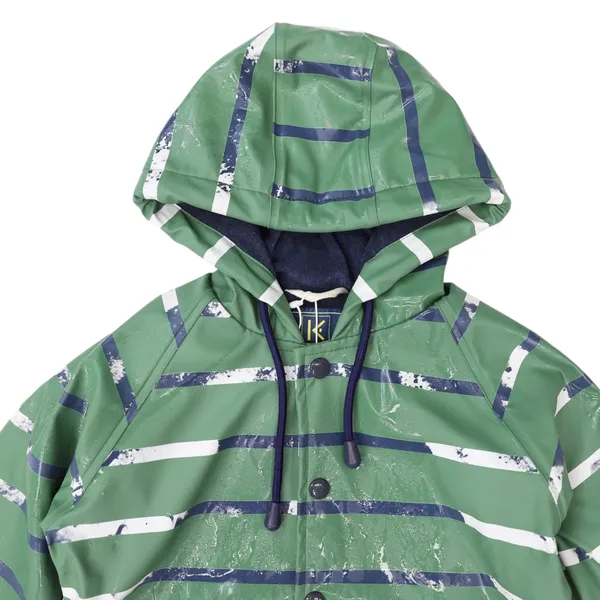 Korango Colour Change Stripe Raincoat Green