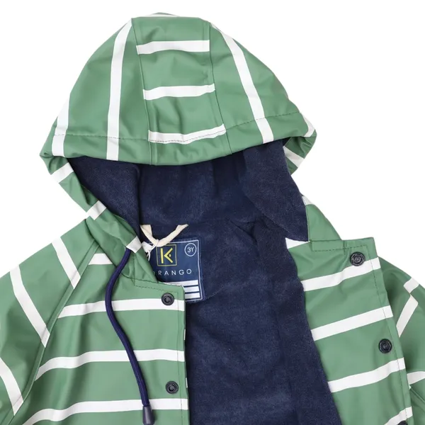 Korango Colour Change Stripe Raincoat Green