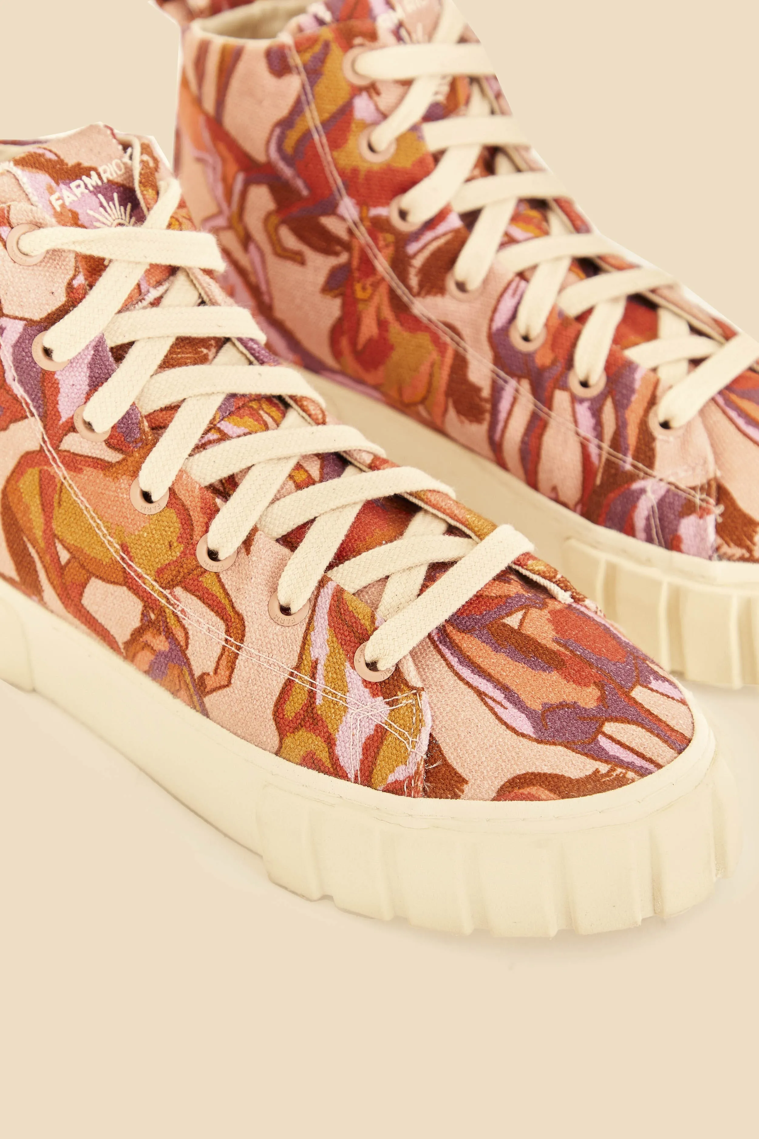 Rose Wild Horses Flatform Sneaker