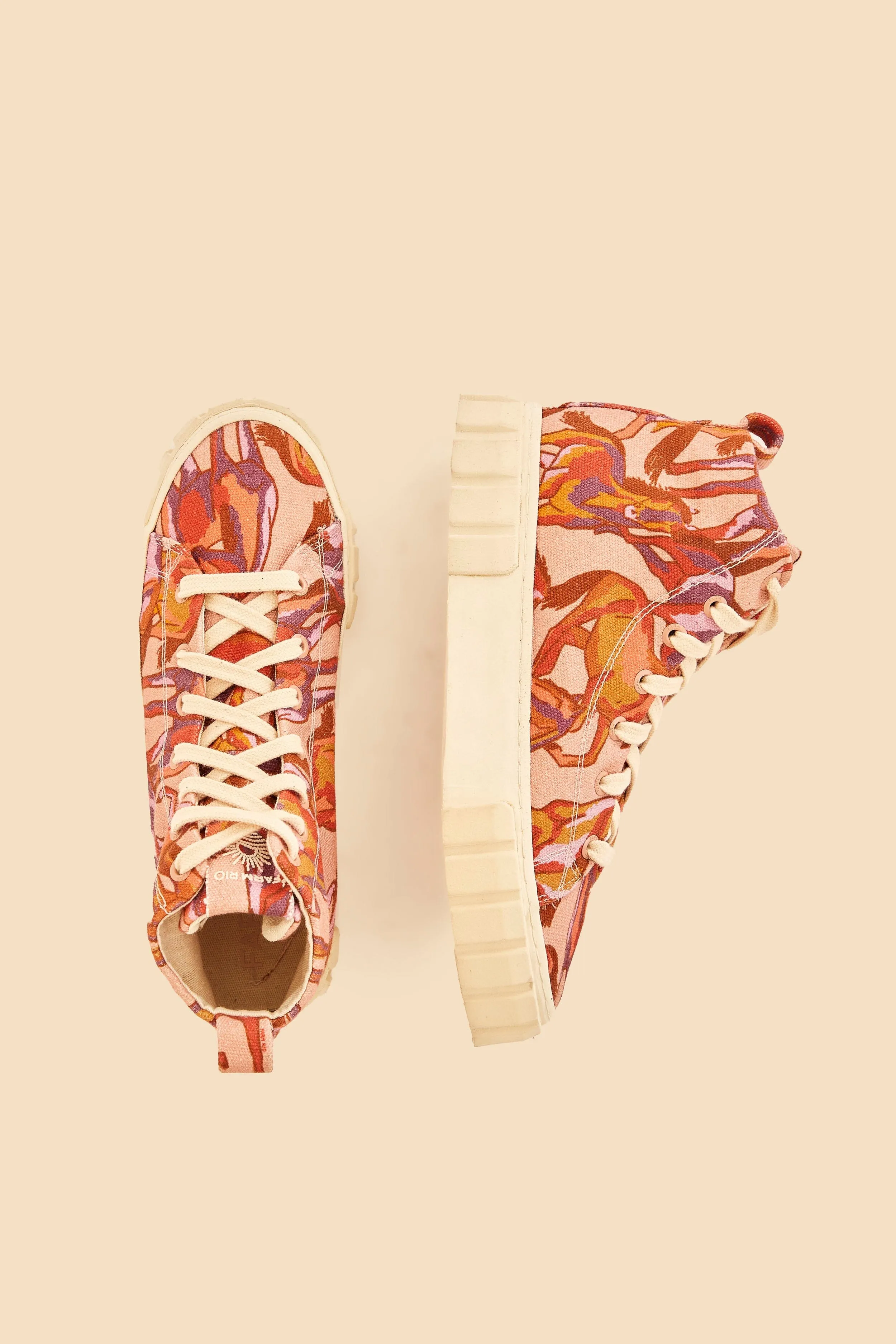 Rose Wild Horses Flatform Sneaker